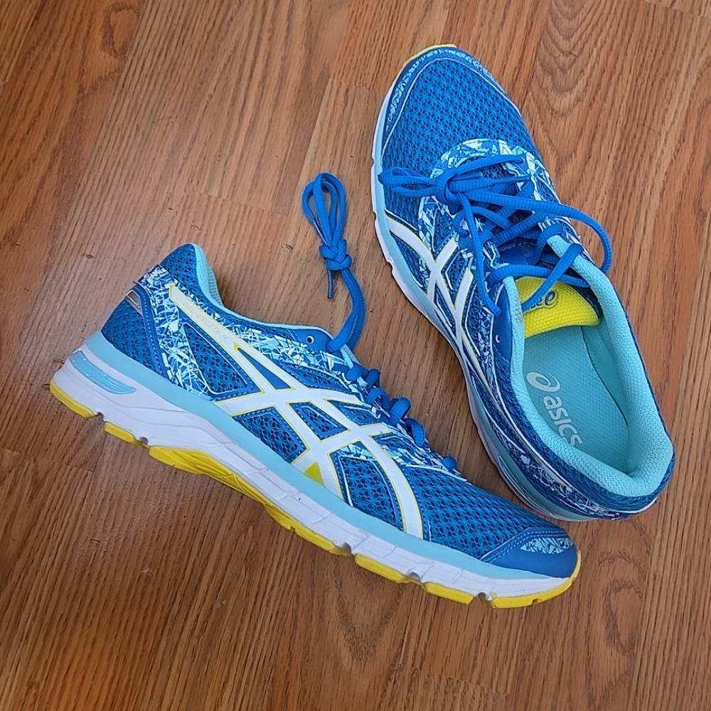 ASICS Womens Sneakers Gel-Excite 4 Sporty Printed Blue Size US 9.5 (T6E8N)